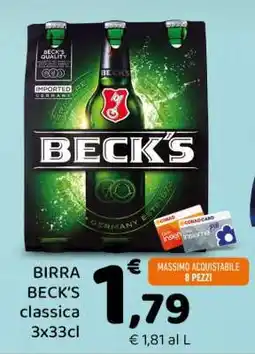 Conad BIRRA BECK'S classica 3x33cl offerta