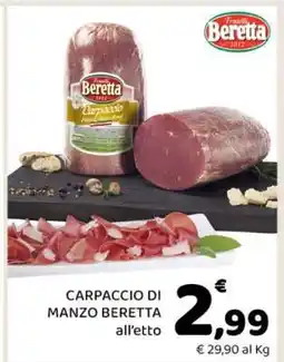 Conad Carpaccio di Manzo Beretta offerta