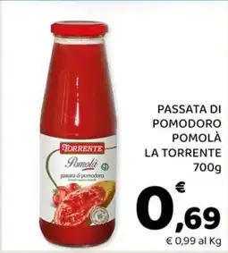 Conad PASSATA DI POMODORO POMOLÀ LA TORRENTE 700g offerta