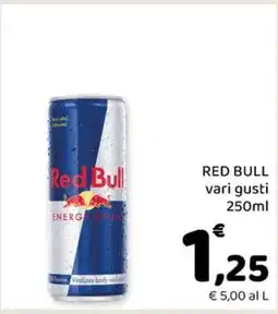 Conad RED BULL vari gusti 250ml offerta