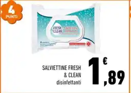 Conad SALVIETTINE FRESH & CLEAN disinfettanti offerta