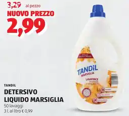 ALDI TANDIL detersivo liquido marsiglia 50 lavaggi offerta