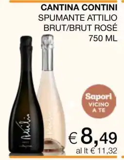 Coop CANTINA CONTINI SPUMANTE ATTILIO BRUT/BRUT ROSÉ offerta