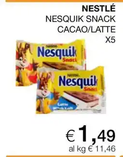 Coop NESTLÉ Nesquik snack cacao/latte x5 offerta