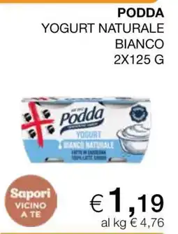 Coop PODDA YOGURT NATURALE BIANCO offerta