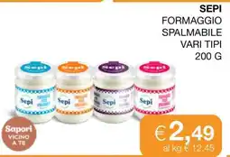 Coop SEPI FORMAGGIO SPALMABILE VARI TIPI 200 G offerta