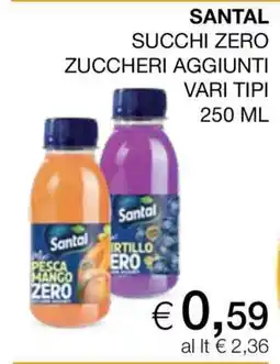 Coop Santal Succhi Zero offerta