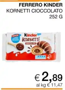 Coop FERRERO KINDER KORNETTI CIOCCOLATO offerta