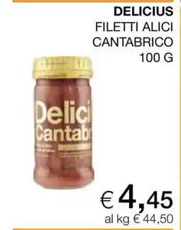 Coop DELICIUS FILETTI ALICI CANTABRICO offerta