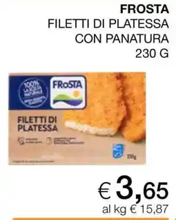 Coop FROSTA FILETTI DI PLATESSA CON PANATURA offerta