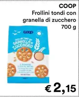 Coop COOP FROLLINI TONDI CON GRANELLA DI ZUCCHERO offerta