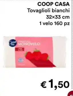Coop COOP CASA Tovaglioli bianchi offerta