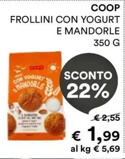 Coop COOP FROLLINI CON YOGURT E MANDORLE offerta
