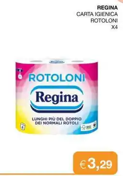 Coop REGINA CARTA IGIENICA ROTOLONI X4 offerta