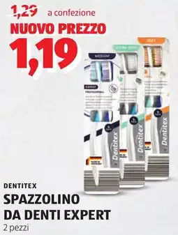 ALDI DENTITEX spazzolino da denti expert 2 pezzi offerta