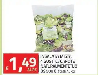 TuoDi Insalata Mista 4 Gusti C/Carote Natural Menteteuo BS 500g offerta