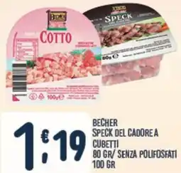 Gruppo Pascar Becher speck del cadore a cubetti / senza polifosfati offerta