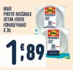 Gruppo Pascar Bibo piatto reusable extra forte fondo/piano x35 offerta