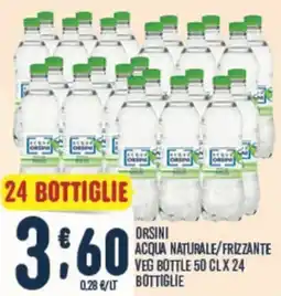 Gruppo Pascar Orsini acqua naturale/frizzante veg bottle offerta