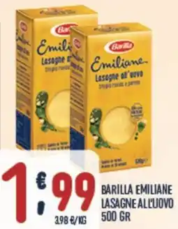 Gruppo Pascar Barilla emiliane lasagne all'uovo offerta