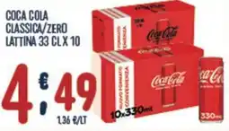 Gruppo Pascar Coca cola classica/zero lattina offerta