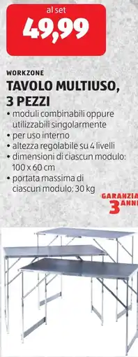 ALDI Workzone tavolo multiuso offerta