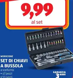 ALDI Workzone set di chiavi a bussola offerta