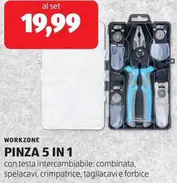 ALDI Workzone pinza 5 in 1 offerta