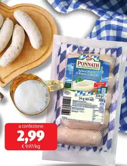 ALDI Ponnath die meistermetzgerei salsicce bianche di monaco di baviera offerta