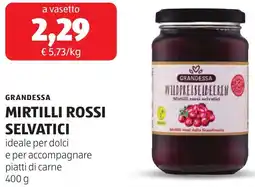 ALDI Grandessa mirtilli rossi selvatici offerta