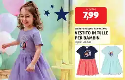 ALDI Disney frozen / paw patrol vestito in tulle per bambini offerta