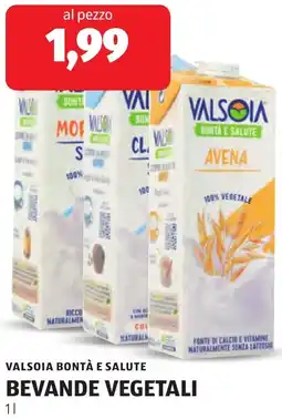 ALDI Valsoia bontà e salute bevande vegetali offerta