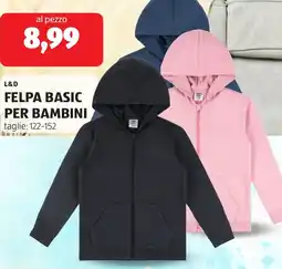 ALDI L&D Felpa basic per bambini offerta