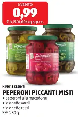 ALDI King's crown peperoni piccanti misti offerta