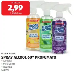 ALDI Bloom alcool spray alcool 60° profumato offerta