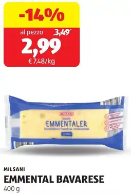 ALDI Milsani emmental bavarese offerta