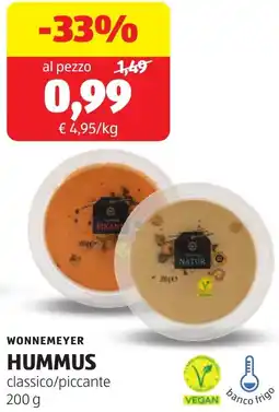 ALDI Wonnemeyer hummus offerta