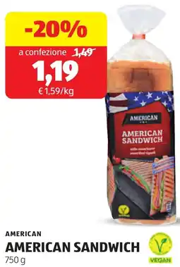 ALDI American american sandwich offerta