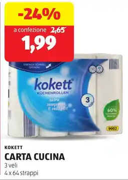 ALDI Kokett carta cucina offerta