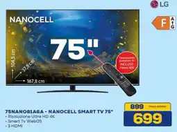 Euronics LG 75nano81a6a-nanocell smart tv 75" offerta