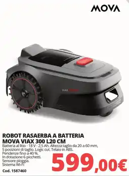 Brico Io MOVA Robot rasaerba a batteria mova viax 300 L20 CM offerta