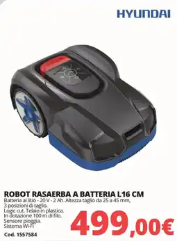 Brico Io Hyundai robot rasaerba a batteria L16 cm offerta