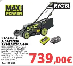 Brico Io RYOBI A BATTERIA RY36LMX51A-160 offerta
