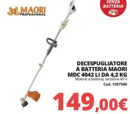 Brico Io Decespugliatore a batteria maori MDC 4042 LI offerta