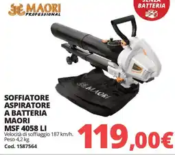 Brico Io Soffiatore aspiratore a batteria MAORI MSF 4058 LI offerta