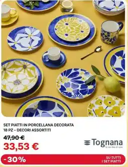 Max Factory Tognana Set piatti in porcellana decorata 18 pz offerta