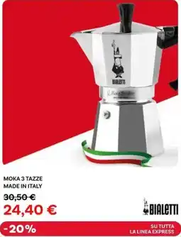 Max Factory Bialetti moka 3 tazze made in italy offerta