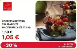 Max Factory Bormioli coppetta in vetro trasparente made in italy offerta