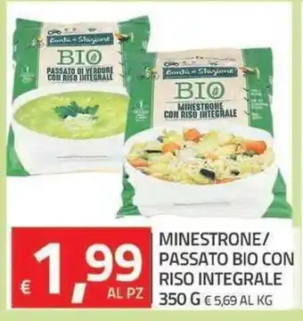 TuoDi Minestrone/Passato Bio Con Riso Integrale 350g offerta
