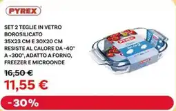 Max Factory Pyrex set 2 teglie in vetro borosilicato offerta